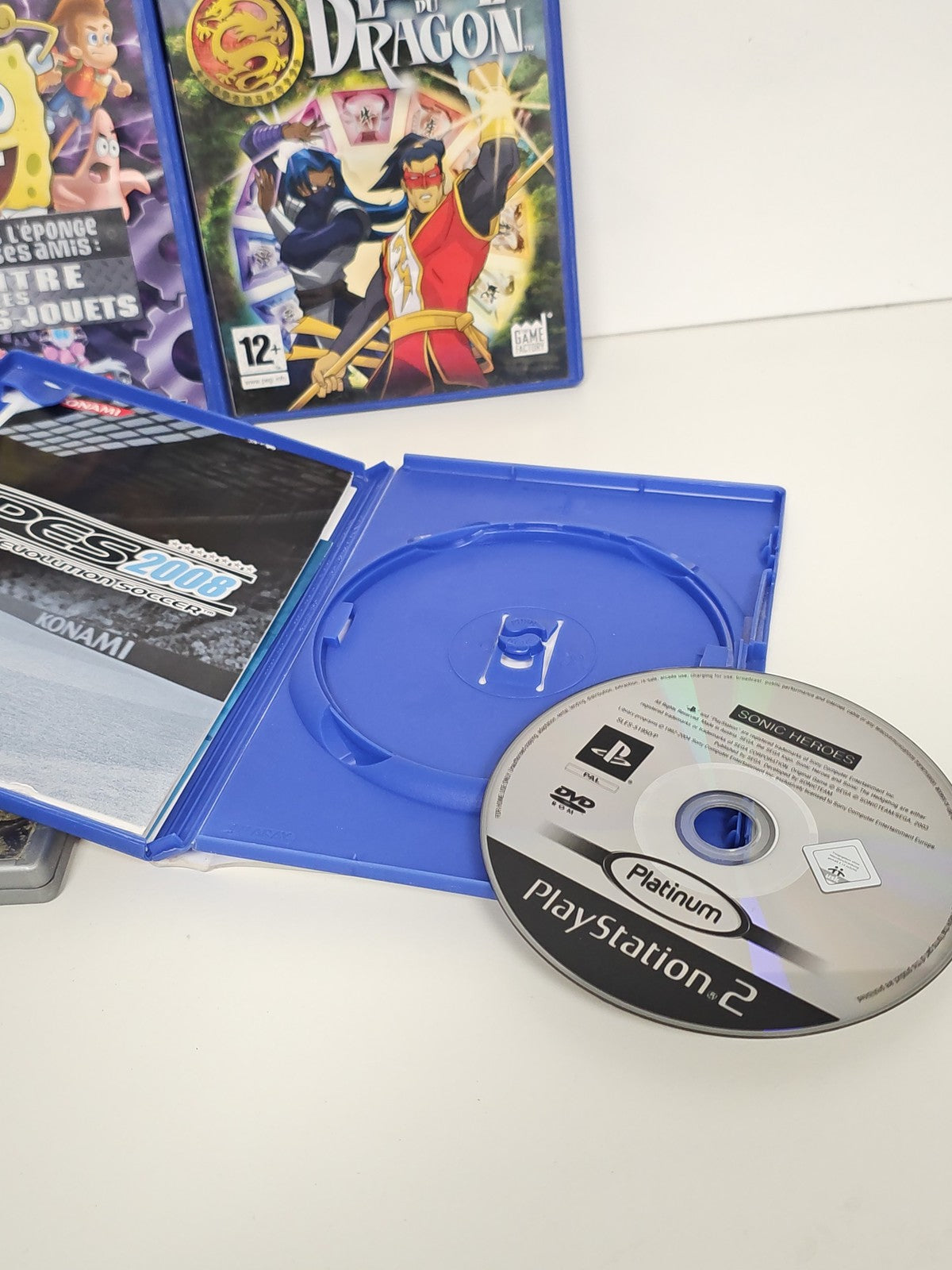 Lot 2 jeux PS2 Bob l'Éponge + La Légende du Dragon pour console Playstation 2