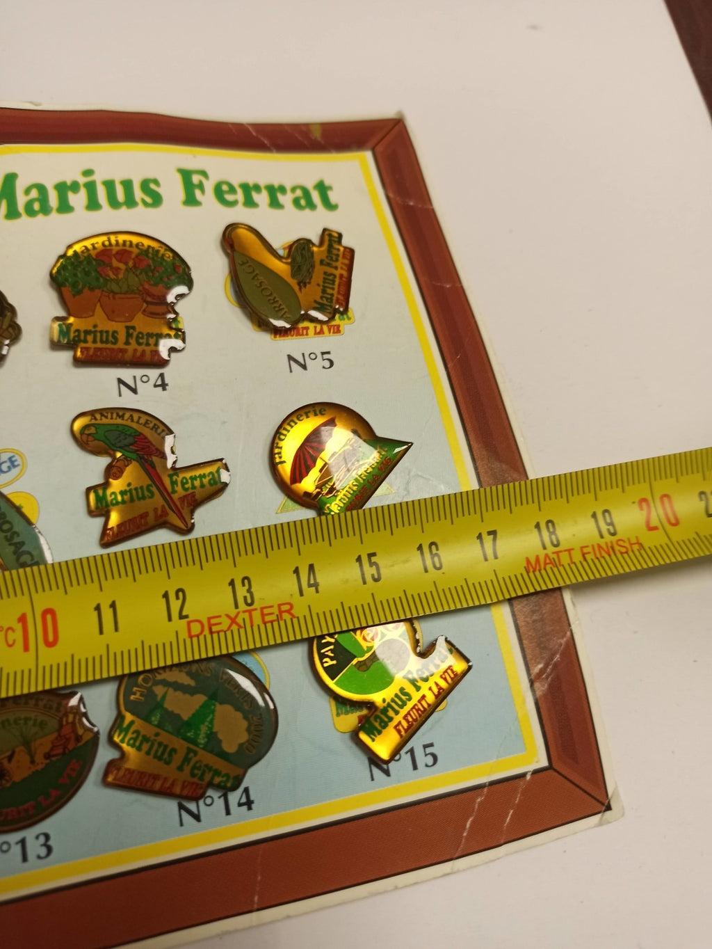 Collection complète pin's Marius Ferrat vintage – série ancienne, lot 15 pins