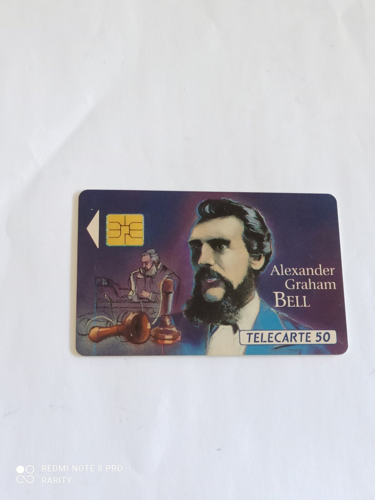 Carte téléphonique vintage Alexander Graham Bell, Télécarte 50 unités, inventeur