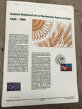 Document philatélique INRA 1946-1996 timbres officiels La Poste France