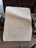 Lettre manuscrite 1918 Paris, témoignage guerre, encre bleue, vintage ancien