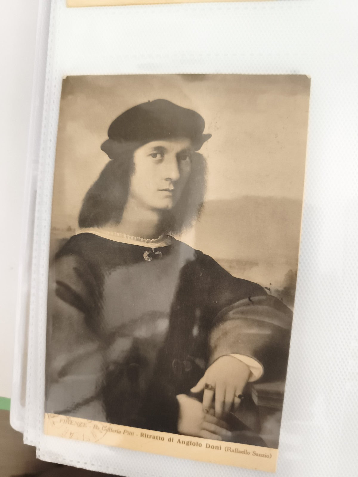 Carte postale ancienne portrait Angiolo Doni Raffaello Sanzio Firenze Galleria P