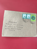 Enveloppe affranchie Kazakhstan avec timbres, envoi manuscrit France