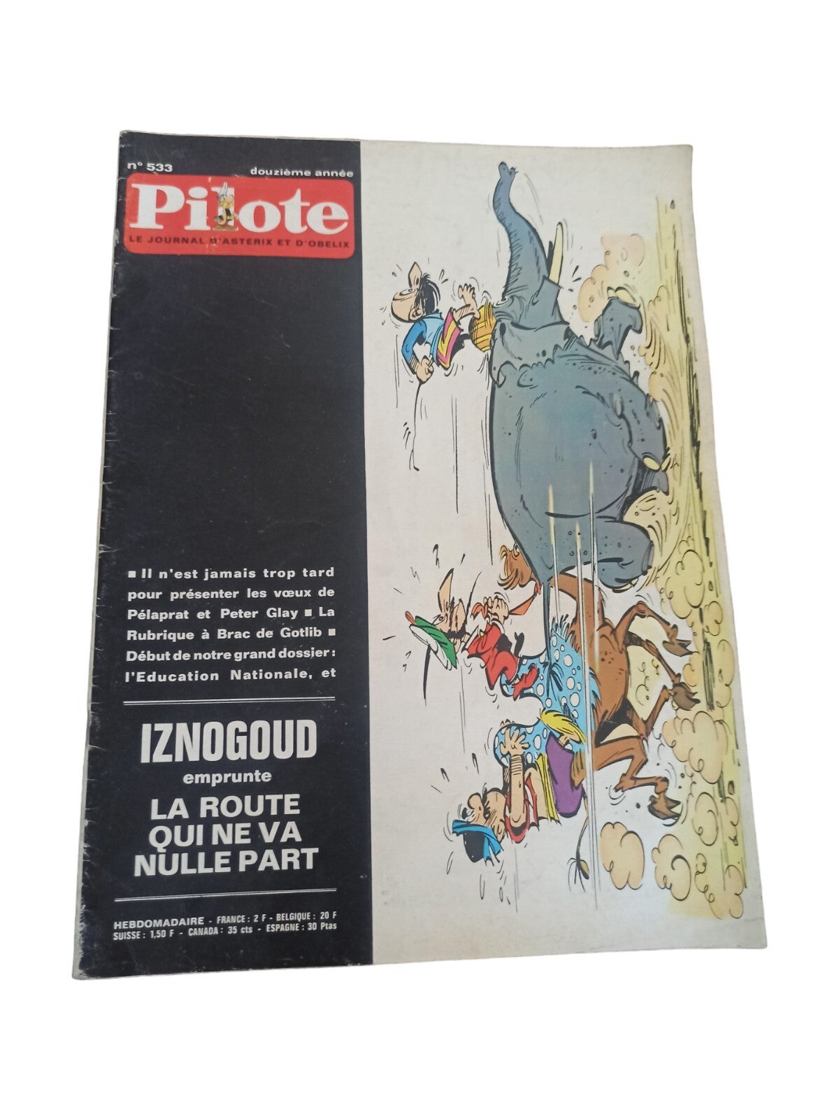 Magazine Pilote n°533 1984 Vintage Iznogoud Couverture BD Astérix Collector