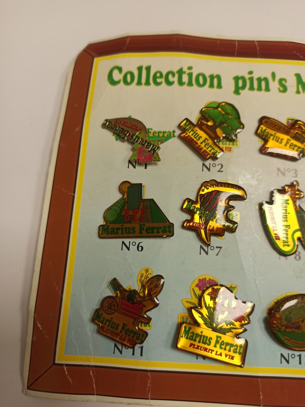 Collection complète pin's Marius Ferrat vintage – série ancienne, lot 15 pins