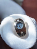 Montre femme Ernest vintage rétro, design ovale argenté, pile à remplacer