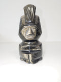 Vintage figurine ancienne obsidienne sculptée main style Maya Aztec Ancienne
