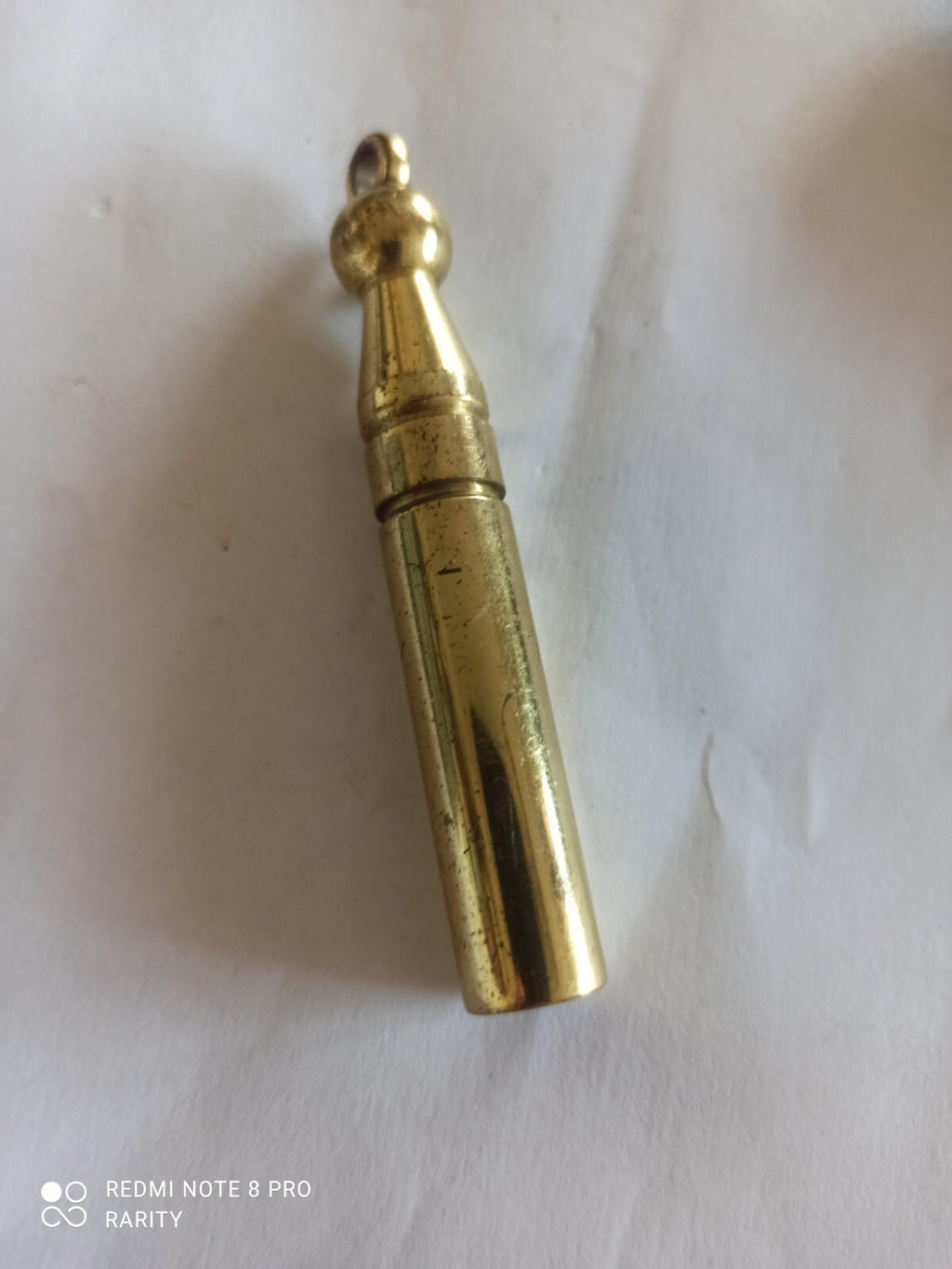 Quille militaire en bronze vintage, pendentif ancien, objet historique déco