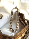 Bracelet vintage chaîne gourmette plaqué or – Bijou élégant rétro