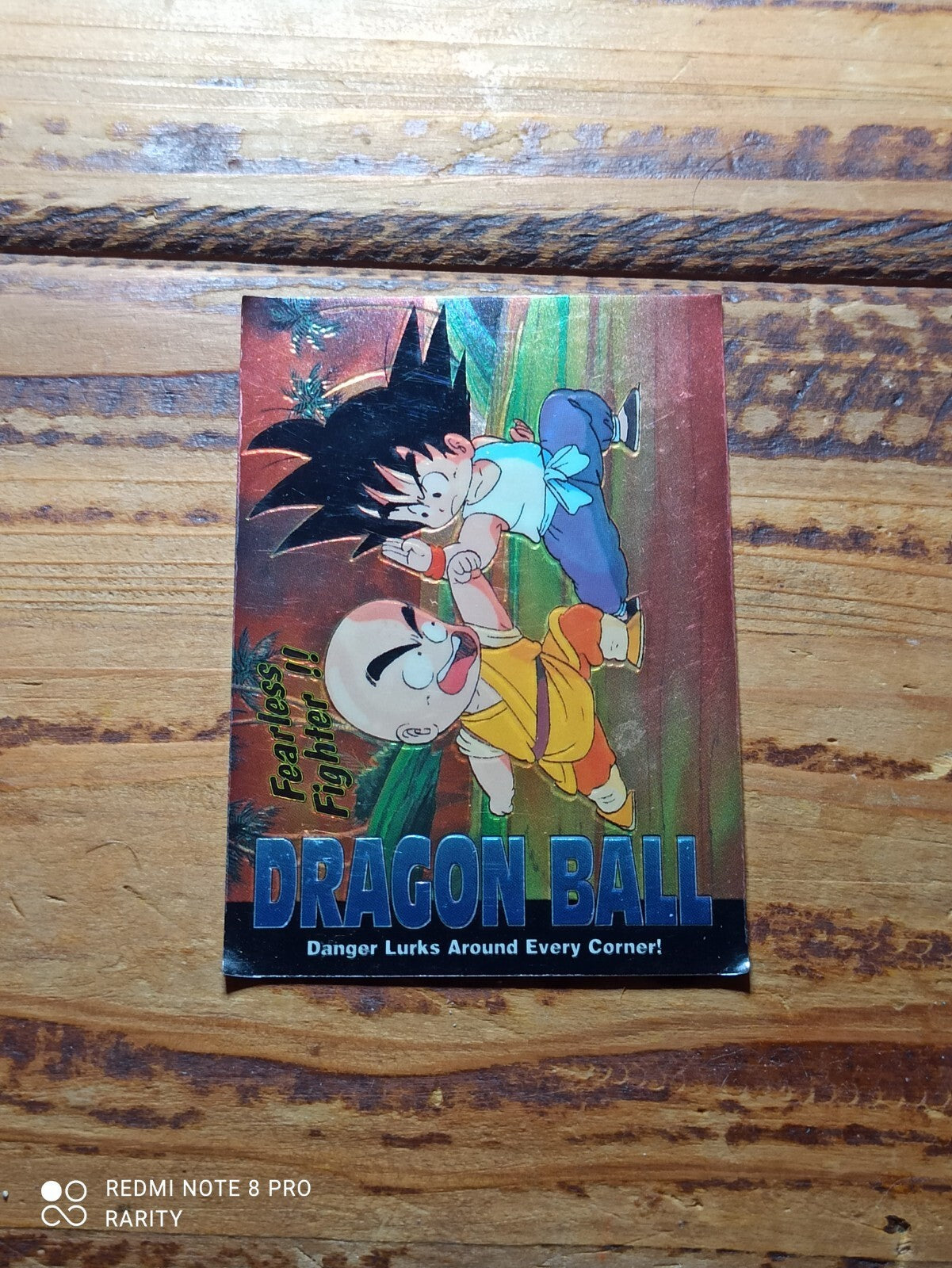 Carte Dragon Ball Z vintage Cardass Goku Krilin effet brillant