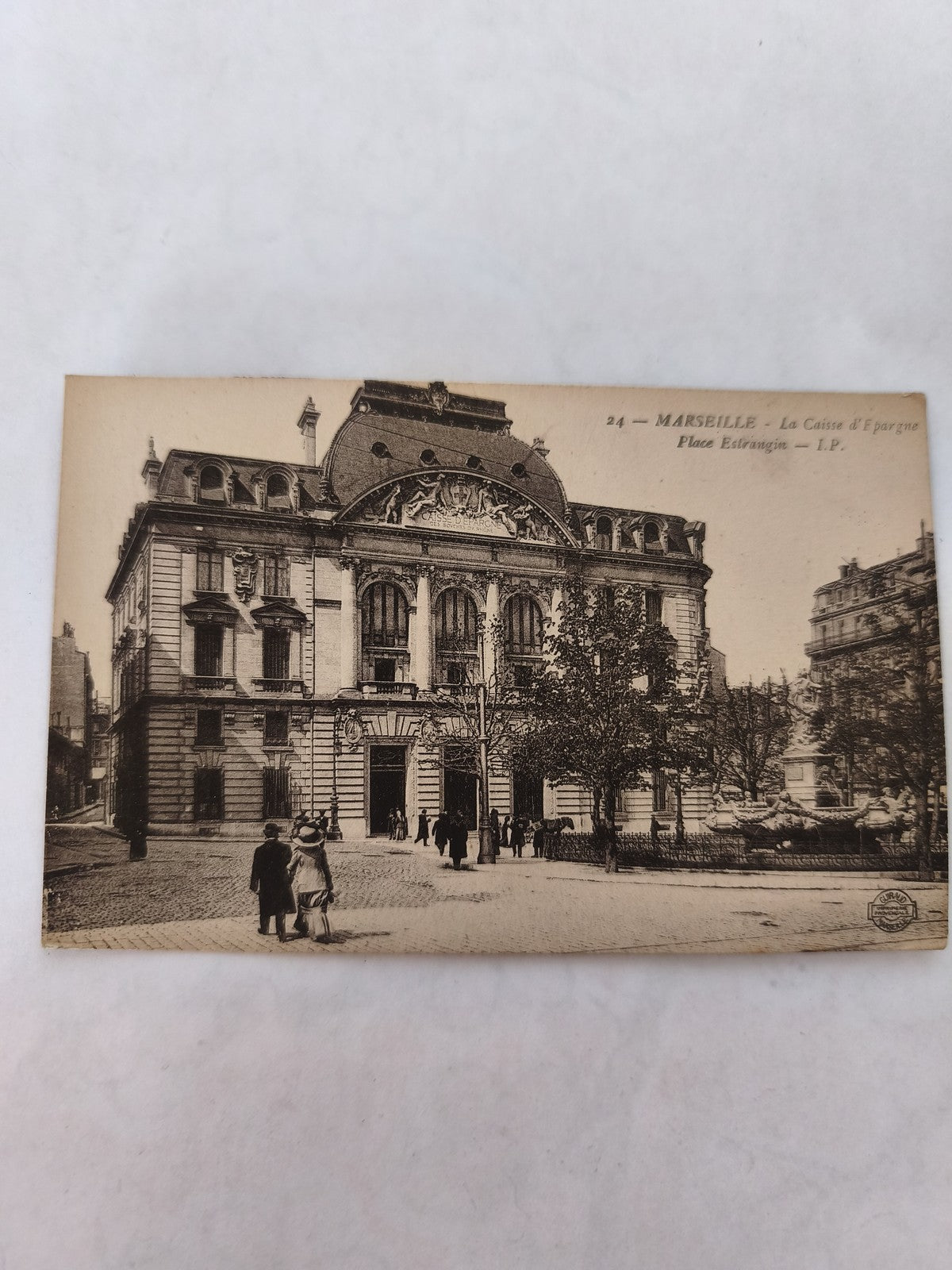 Carte postale ancienne vintage Marseille Caisse d'Épargne collection rétro rare