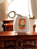 Porte-clés publicitaire vintage Café Quotidien France, années 60 rétro