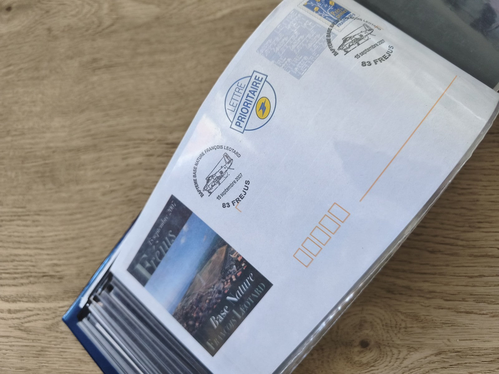 Enveloppe philatélie France oblitérée, timbre Frejus Base Nature, lettre priorit