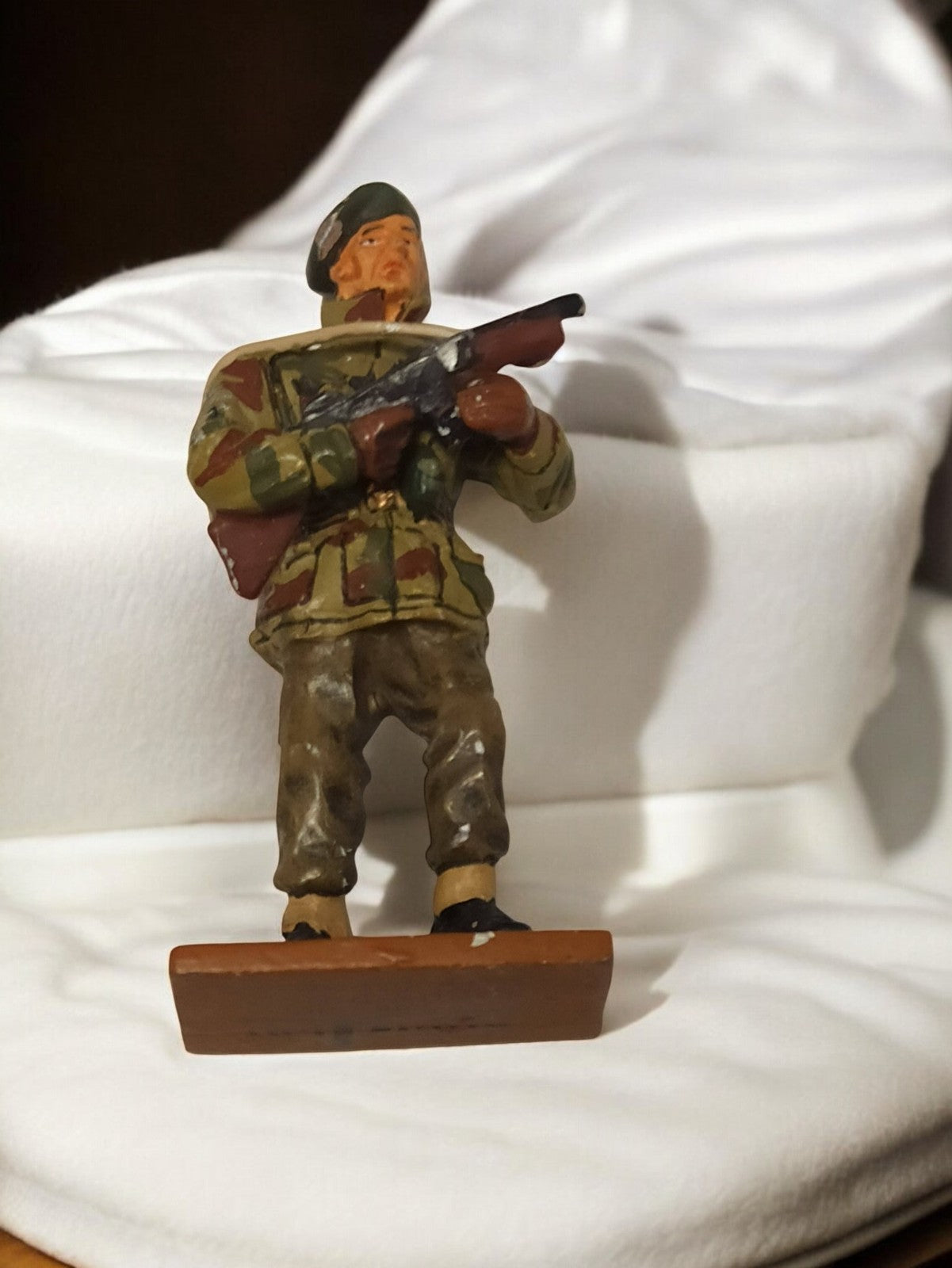 Figurine soldat plomb Del Prado vintage militaire uniforme camouflé ancien