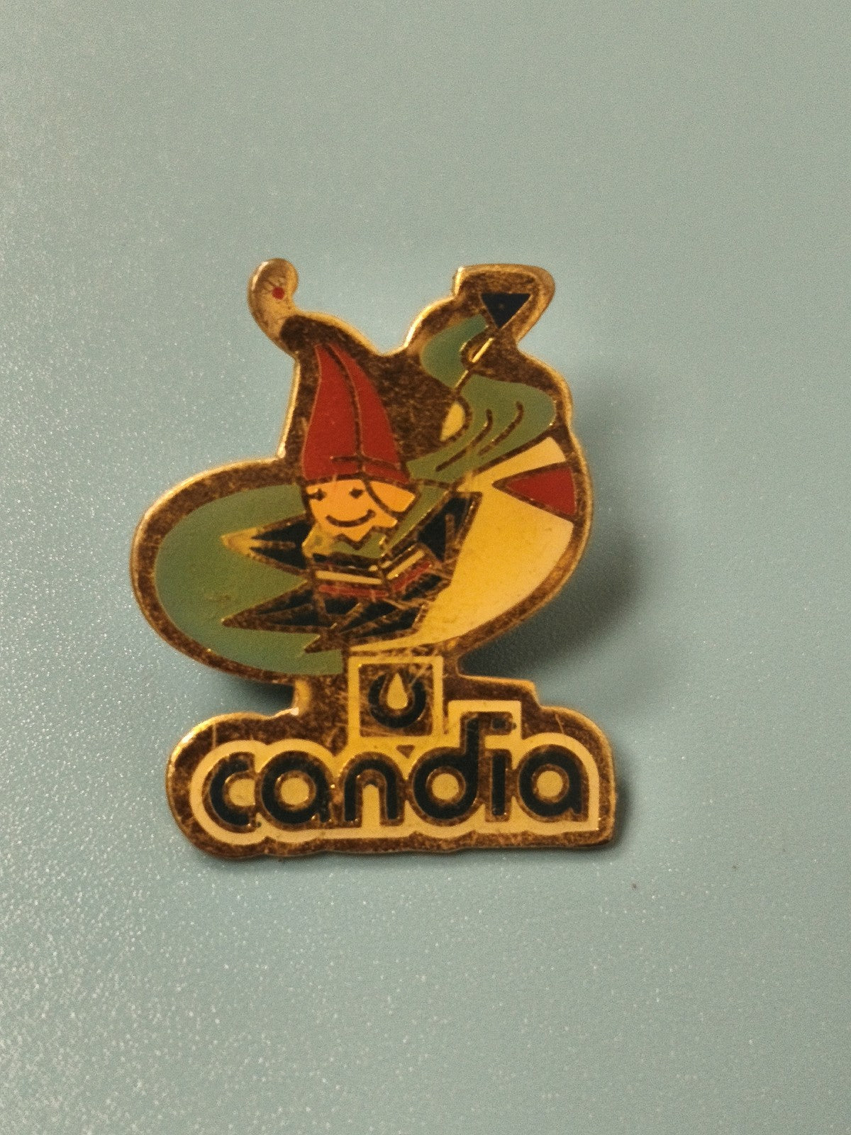 Vintage Candia pixie pin, old advertising collection