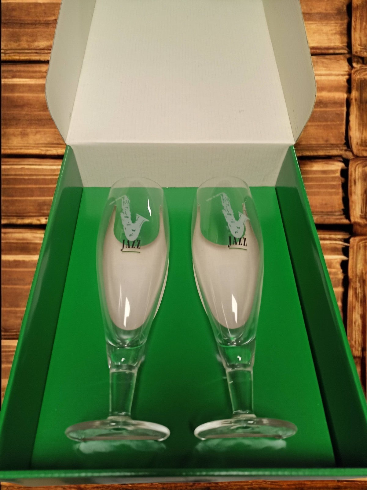 2 Vintage Jazz Champagne Flutes, Retro Old Fashioned Glasses, Saxophone Decor