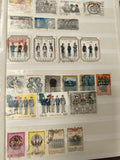 Lot de timbres Poste Italienne thématiques police finance usagés multicolores