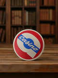 Autocollant publicitaire Casino vintage rond rouge bleu rétro ancien déco