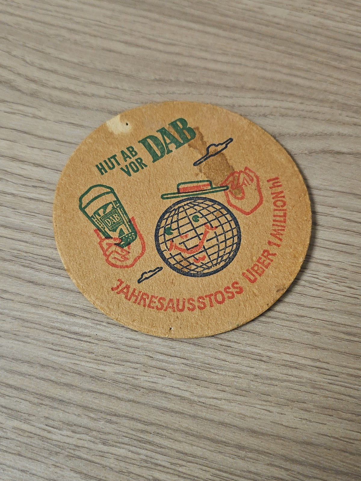 Sous-bock vintage DAB Export ancien, collection bière rétro, objet publicitaire