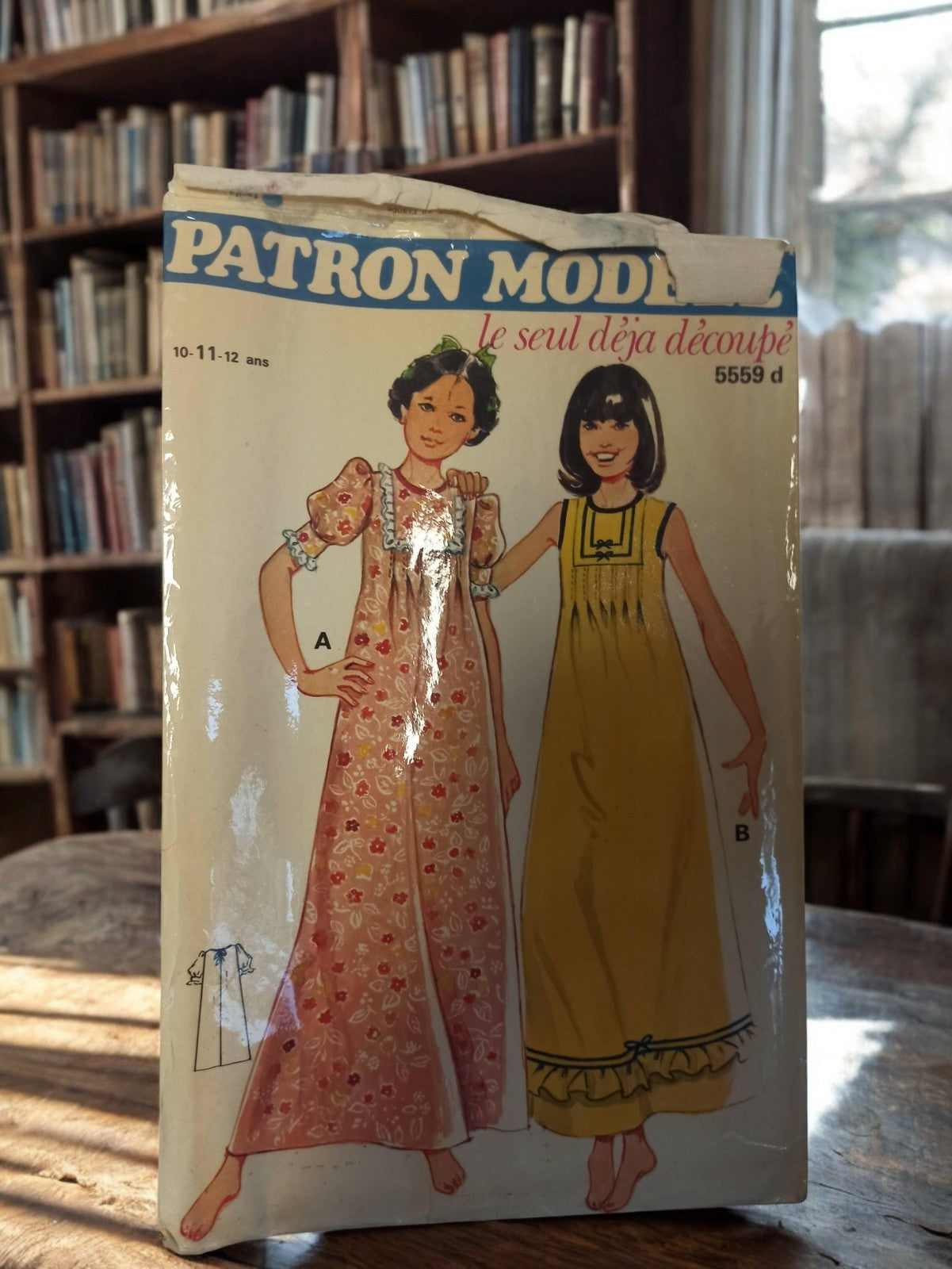 Patron couture enfant vintage PATRON MODELE 5559d, années 70, 10-12 ans, rare an