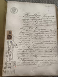 Ancien document notarié manuscrit timbre fiscal République Française 1900s