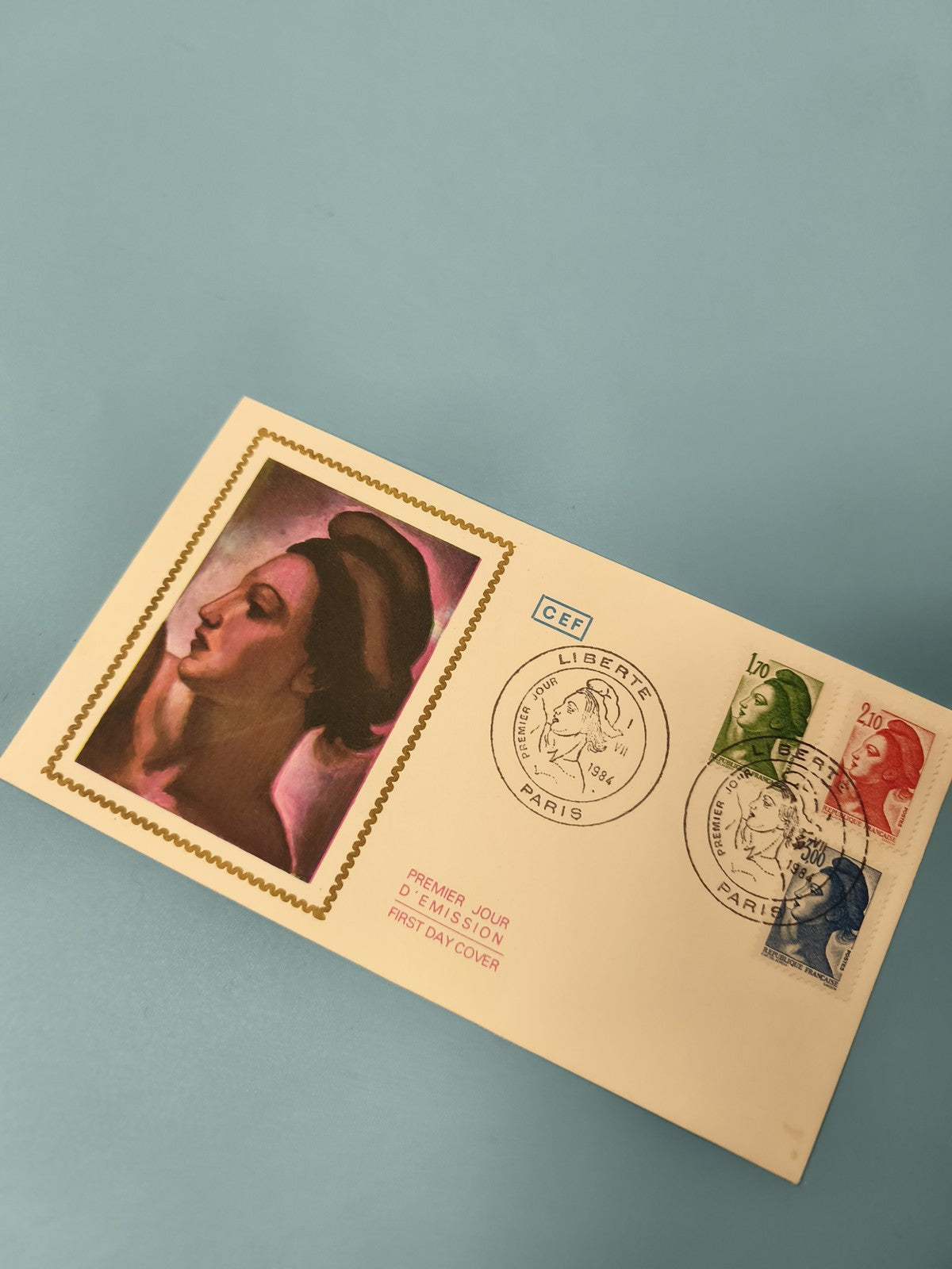 Enveloppe FDC Premier Jour d'Émission Liberté Paris 1984 timbres couleurs