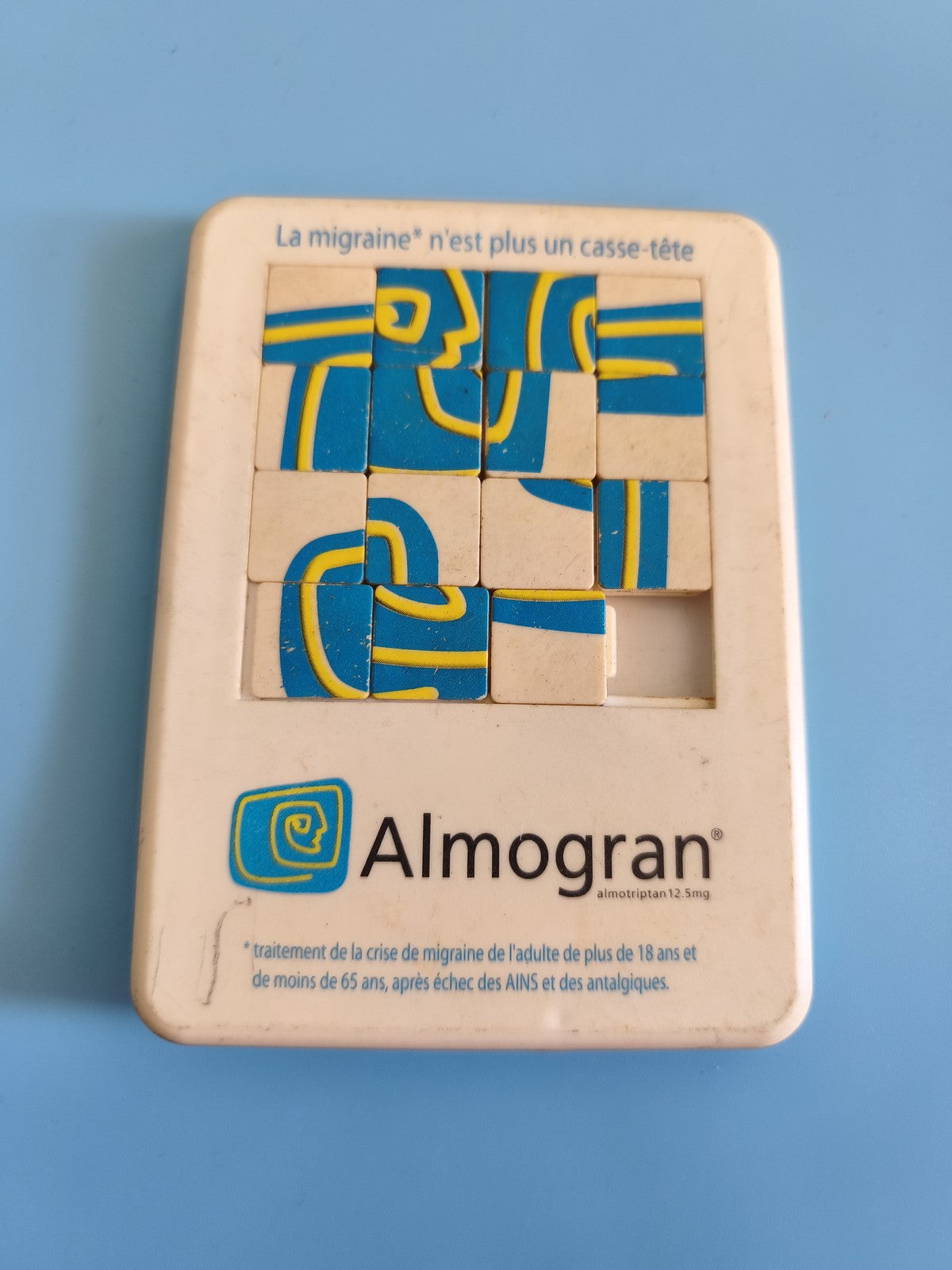 Jeu publicitaire vintage Almogran ancien jeu de société promotionnel rare