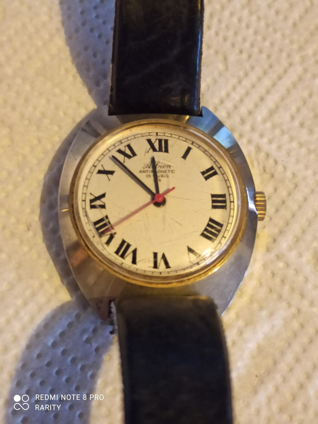 Montre mécanique Albion 15 rubis cadran chiffres romains antimagnetic