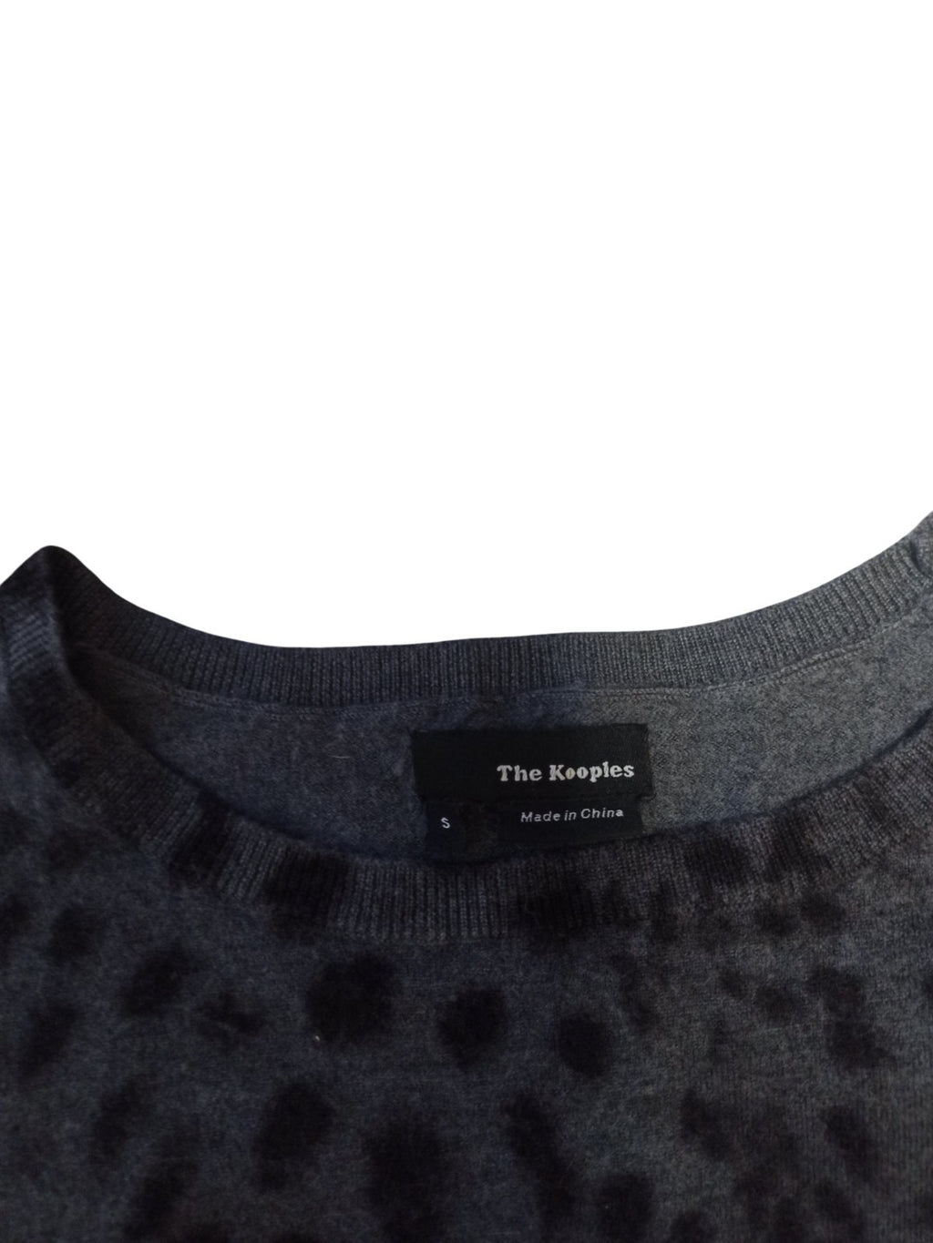 Pull léger femme The Kooples motif léopard gris taille S sweatshirt