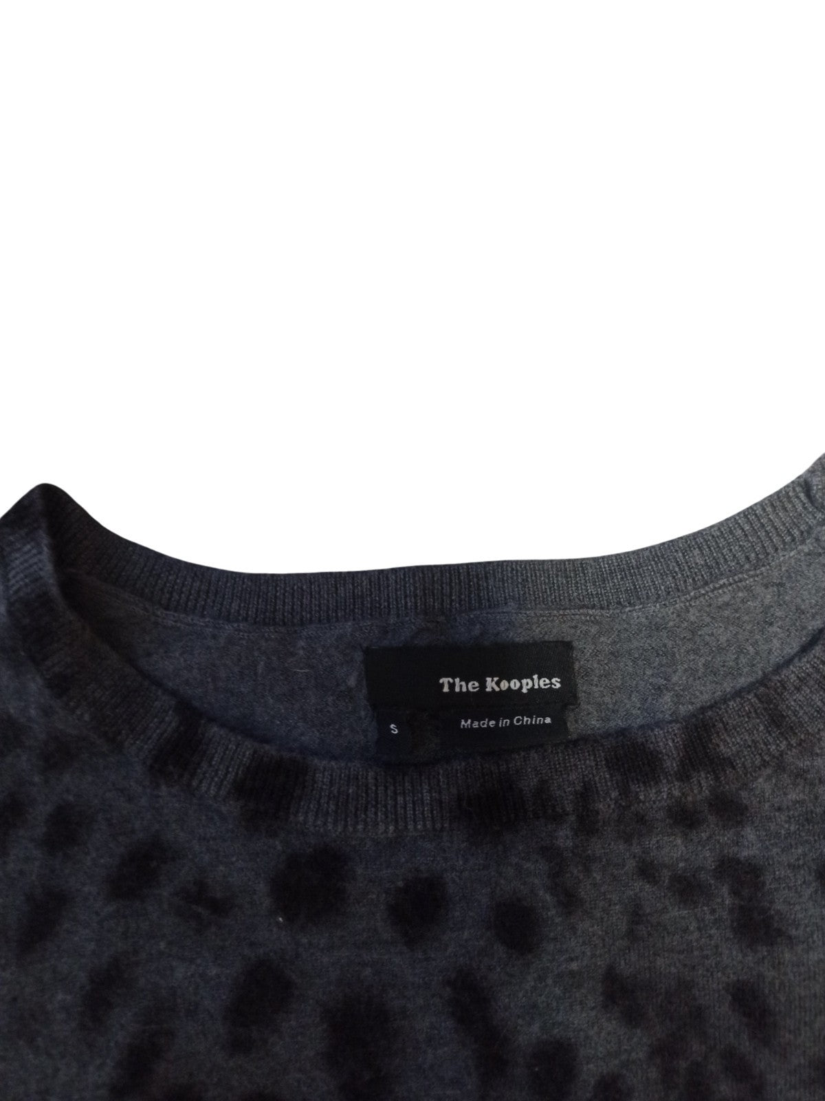 Pull léger femme The Kooples motif léopard gris taille S sweatshirt