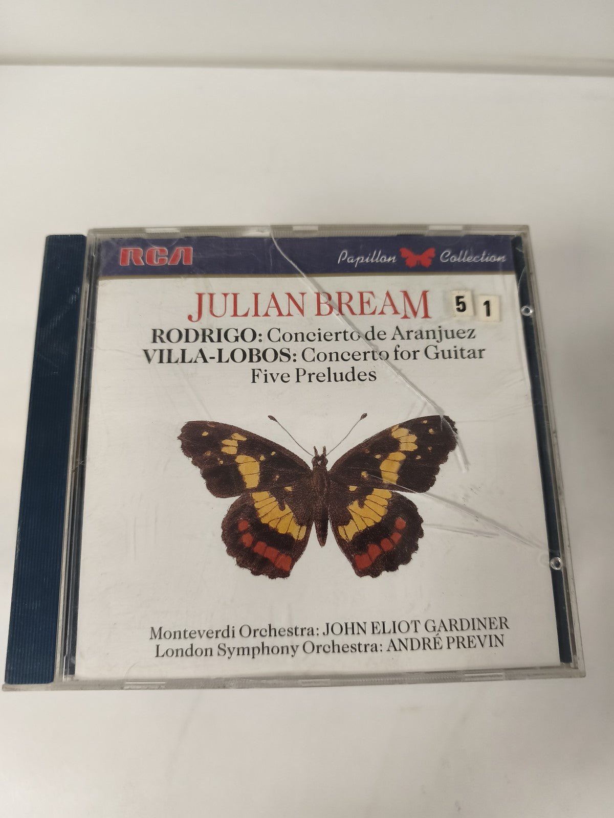 CD Julian Bream Rodrigo Villa-Lobos Papillon Collection guitare classique RCA