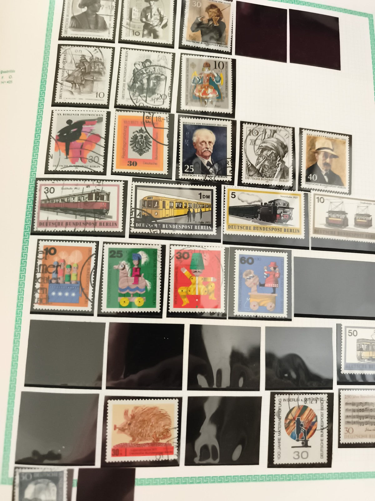 Timbres oblitérés Allemagne Berlin lot thématique personnalités transports