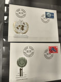 Enveloppes Premier Jour ONU & Pro Infirmis Suisse 1970, timbres commémoratifs
