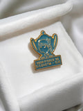 Pin's ancien Coupe de France 1992 OM Bastia, badge foot vintage bleu