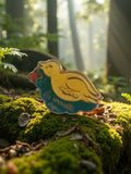 Pin's ancien vintage La Mouette Kan canard jaune bleu objet publicitaire rétro