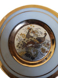 Assiette décorative japonaise THE ART OF CHOKIN dorure 24K paons or et argent