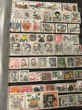 Lot de timbres Tchécoslovaquie multicolores, thèmes variés, oblitérés, philatéli
