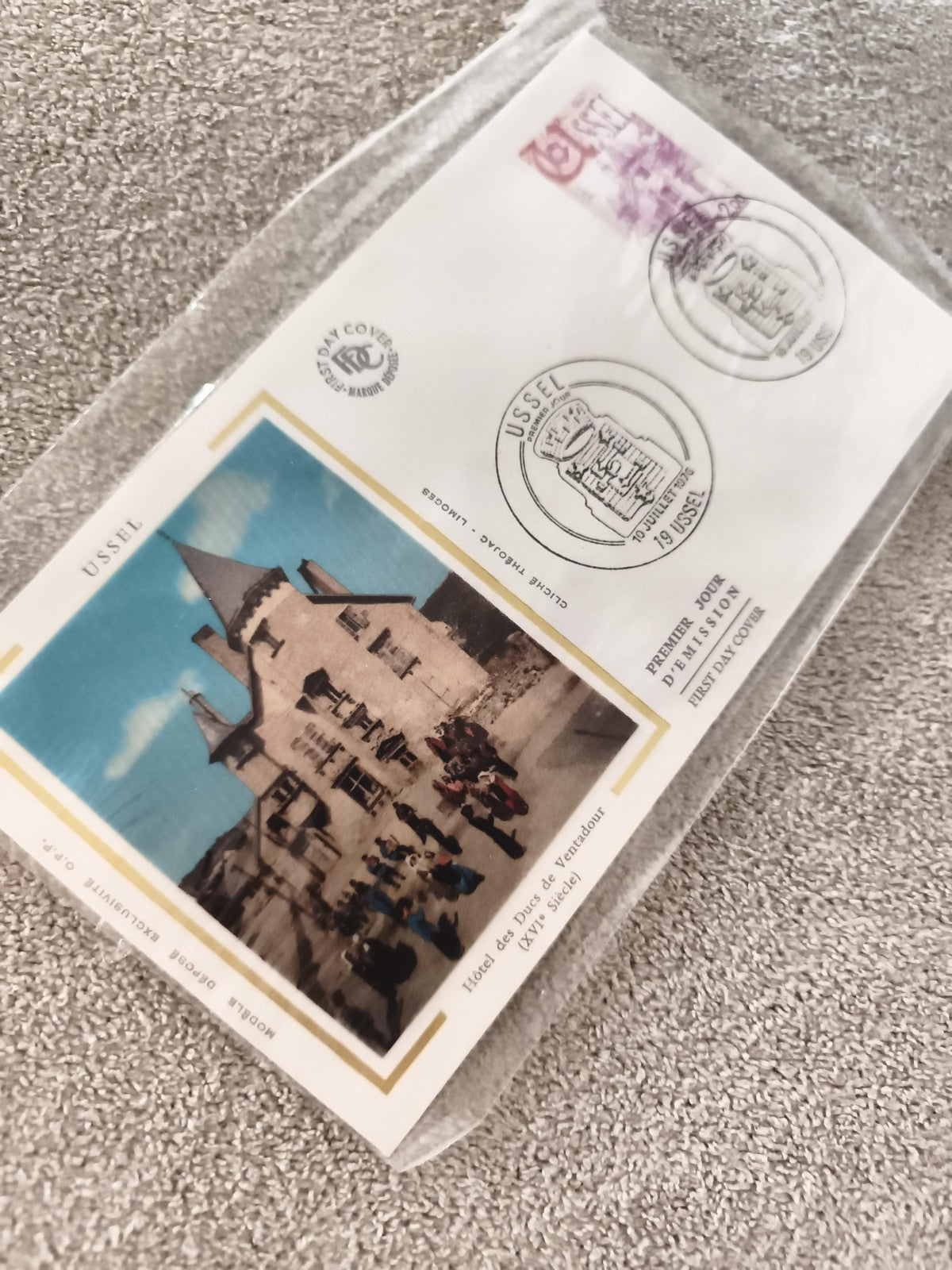 Lettre premier jour USSEL 1978 Hôtel des Ducs Vendôme cachet philatélie