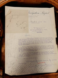 Lettre ancienne Navigation Paquet Marseille 1931 + croquis Docks Vinicoles vinta