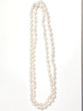 Vintage collier sautoir ancien grosses perles de culture naturelles rétro élégan
