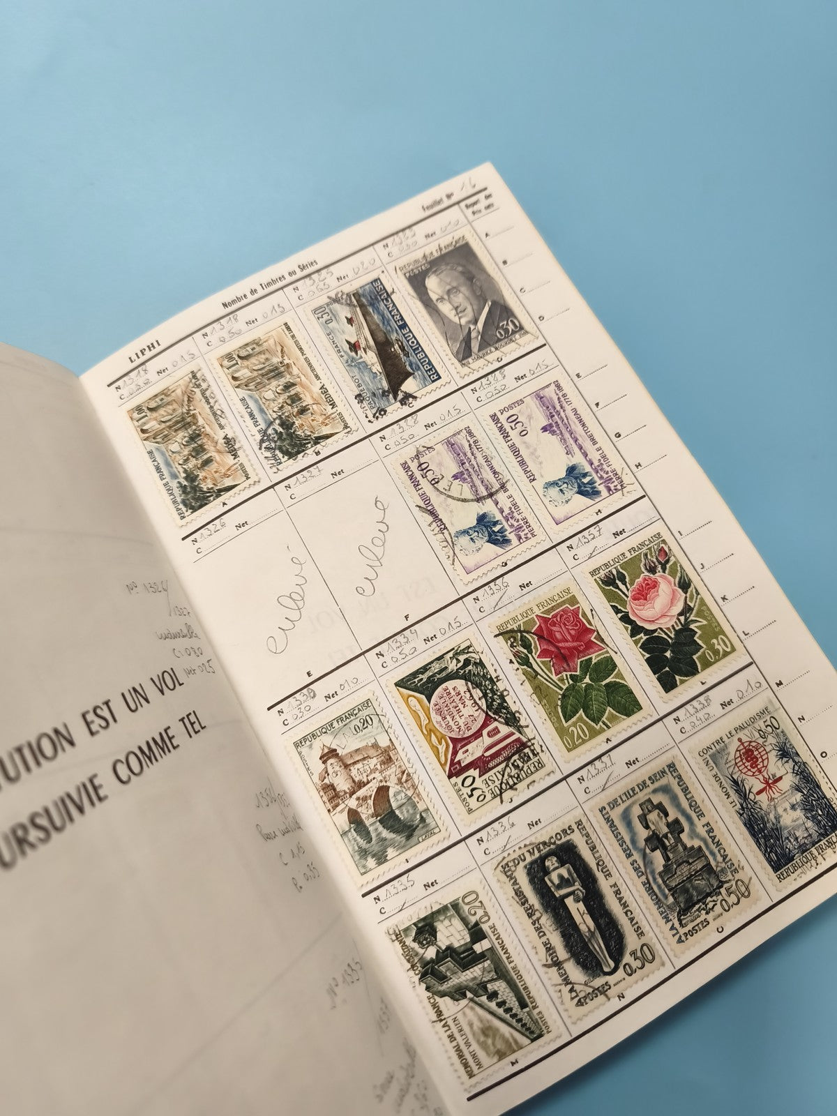 Lot de timbres carnet ancien à choisir ? La Liaison Philatélique France