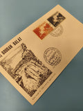 Ancienne enveloppe FDC Vietnam 1963 timbres Gougah Dalat illustrée collection