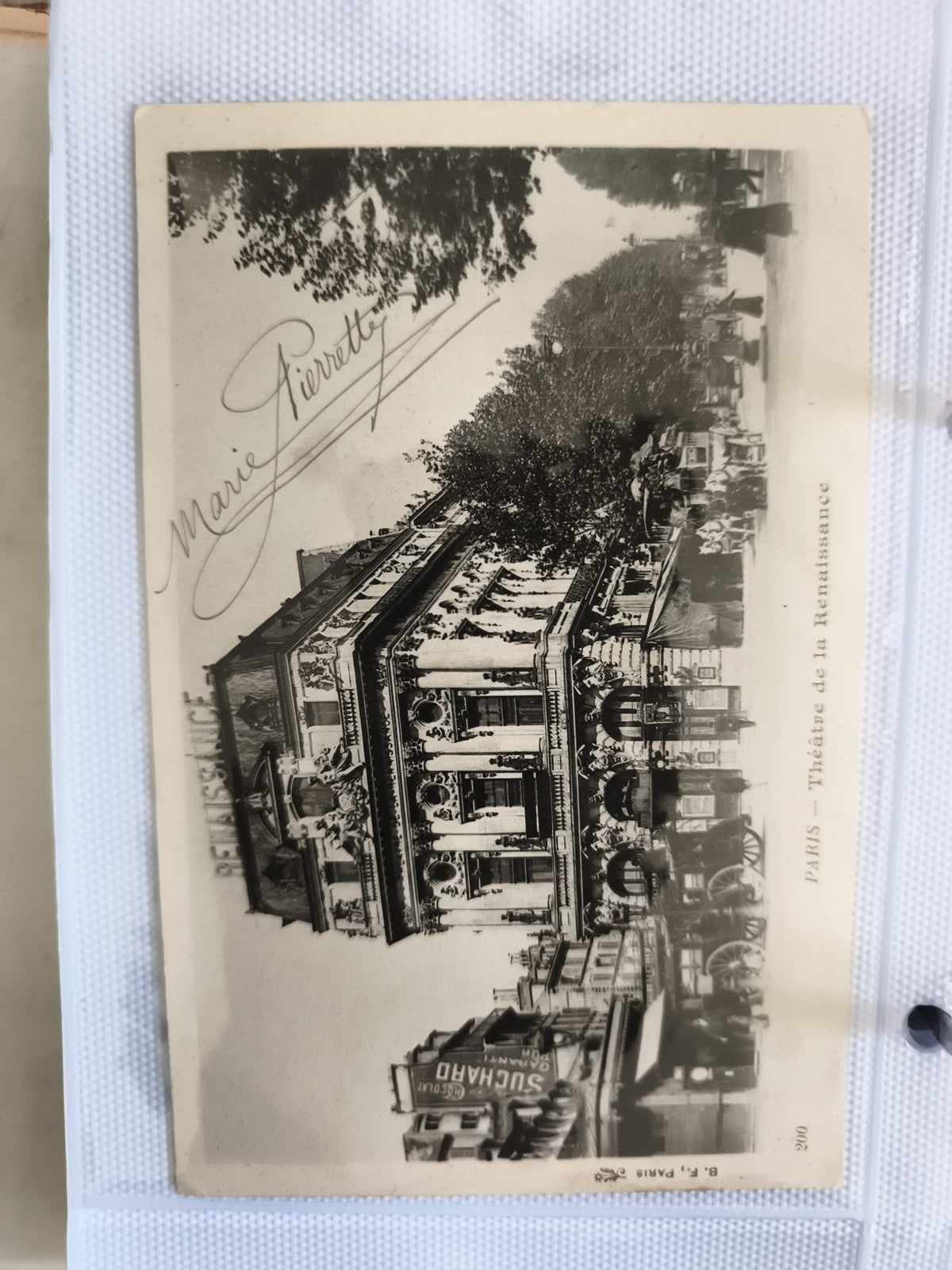 Carte postale CPA Paris Théâtre Renaissance Marie Pierrette signée