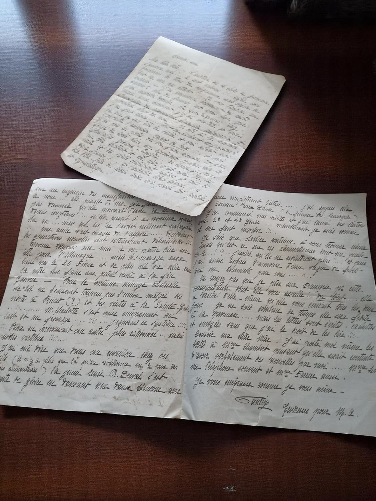 Lettre manuscrite mère d'Yvette 1918 - Correspondance intime - Mémoire de guerre