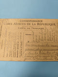 Ancienne carte postale militaire Correspondance Armées République écriture manus