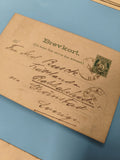 Ancienne carte postale oblitérée Norvège XIXe philatélie vintage (Ref 9)
