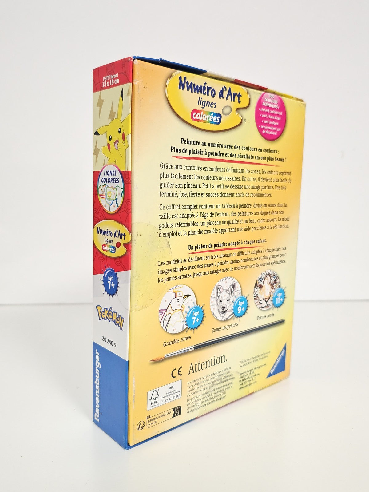 Kit créatif CreArt Kids Pikachu - Jeu peinture par numéros pour enfants Pokémon