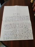 Lettre manuscrite ancienne 1948 Paris à Geneviève vintage écriture bleue