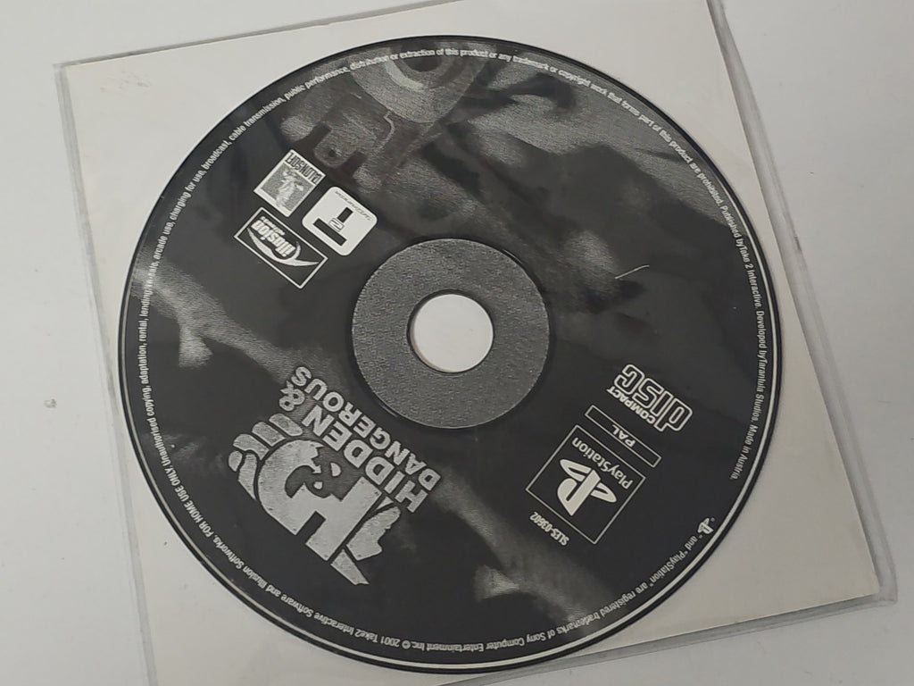 Jeu PS1 Hidden & Dangerous avec CD et notice pour console Playstation d'origine