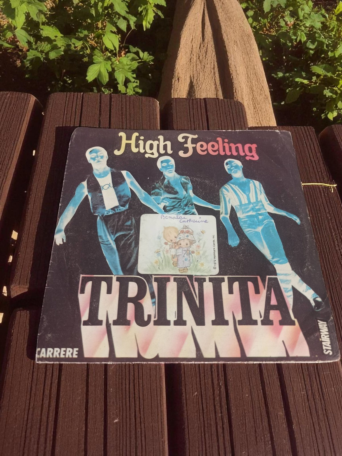 Vinyle 45 tours Trinita High Feeling ancien rétro Carrere Starway